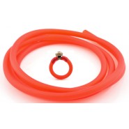 Siliconen buna koord rond ± 5mm - Rood / Roze